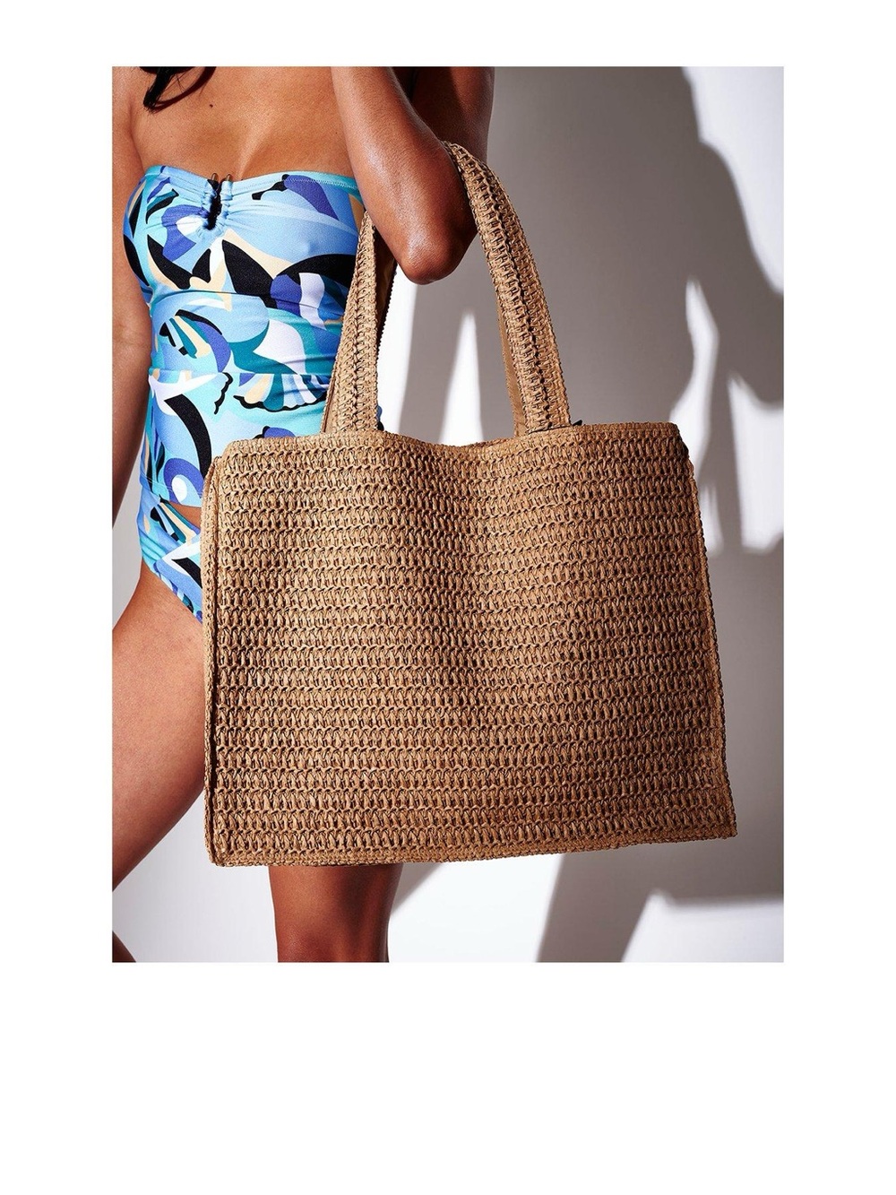 H&M Woven Straw Tote Bag NWT